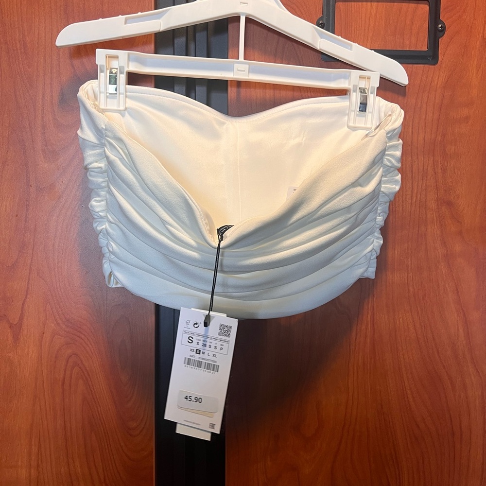 Polyester white Crop top